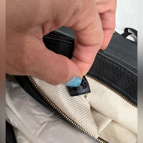 Gucci Clutch Soho Interlocking Gg Chain Flap Black leather shoulder bag - Picture 3 of 5